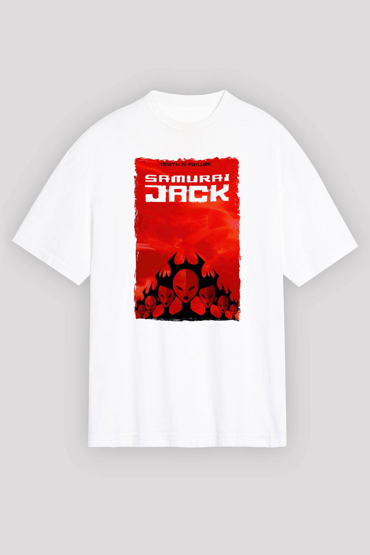 Samurai Jack Beyaz Unisex Tişört T-Shirt