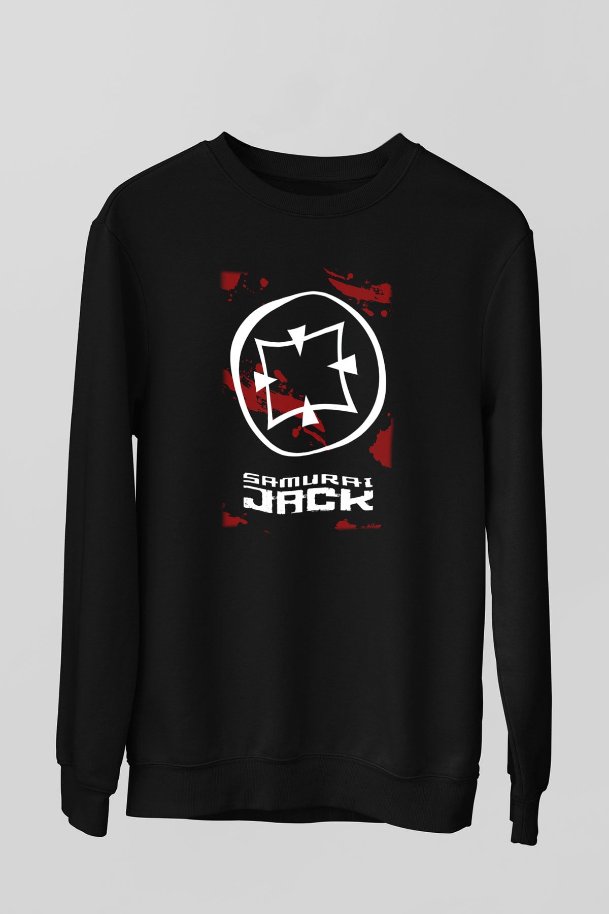 Samurai Jack Siyah Unisex Sweatshirt
