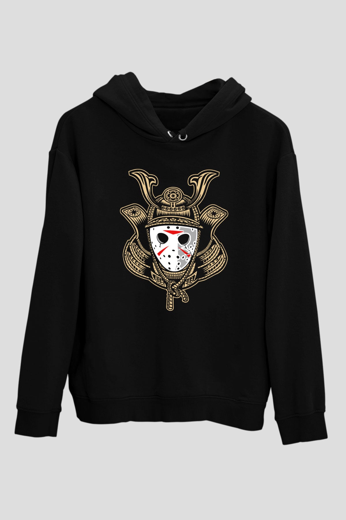 Samurai Jason Baskılı Siyah Unisex Tshirt