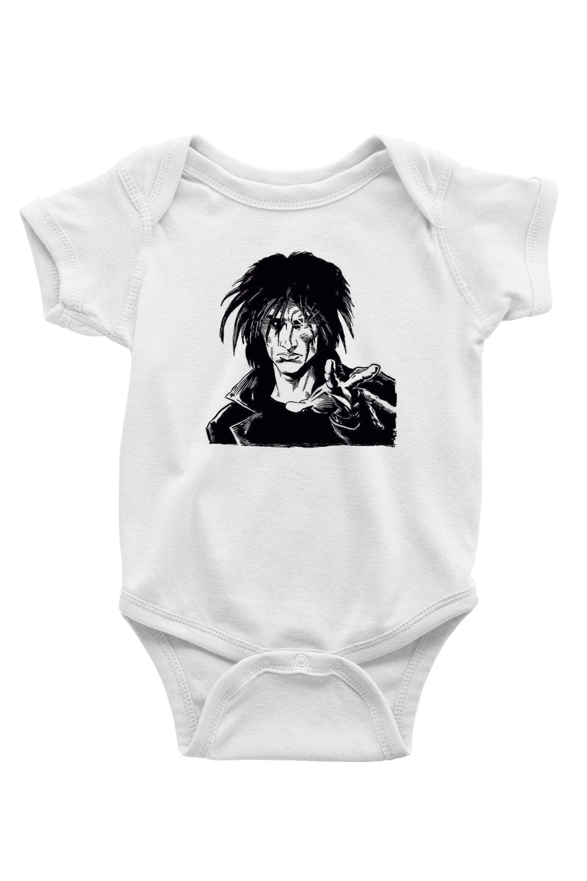 Sandman Baskılı Beyaz Unisex Bebek Body - Zıbın
