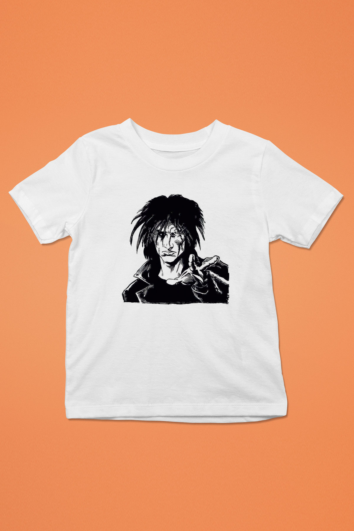 Sandman Baskılı Beyaz Unisex Beyaz Çocuk Tişört - Tshirt
