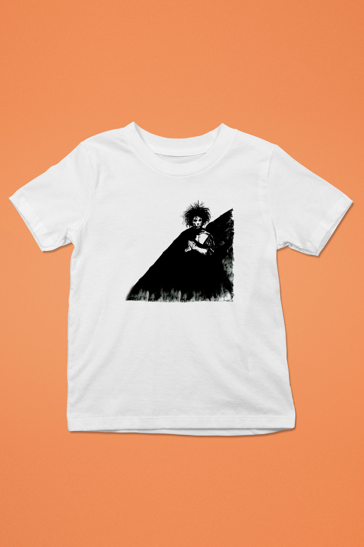 Sandman Baskılı Beyaz Unisex Beyaz Çocuk Tişört - Tshirt