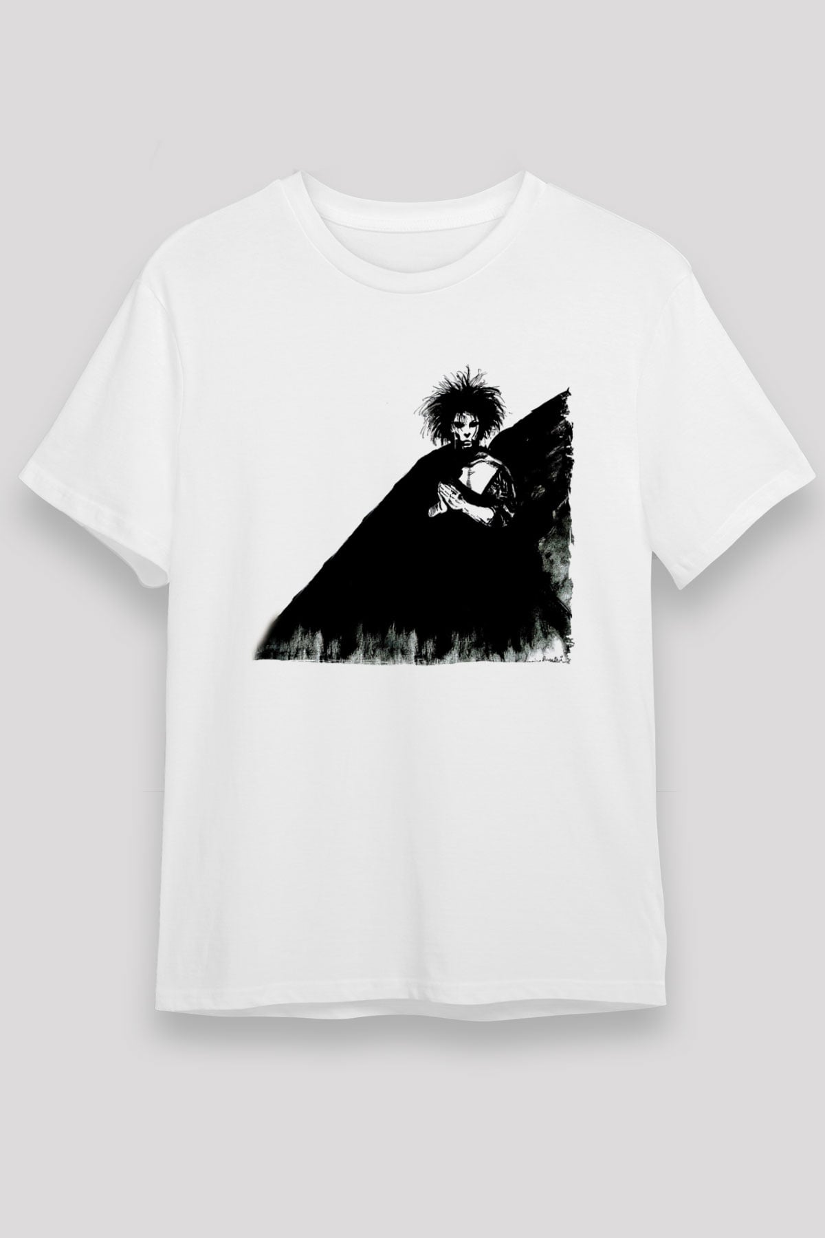 Sandman Unisex Baskılı Beyaz Tişört - Tshirt