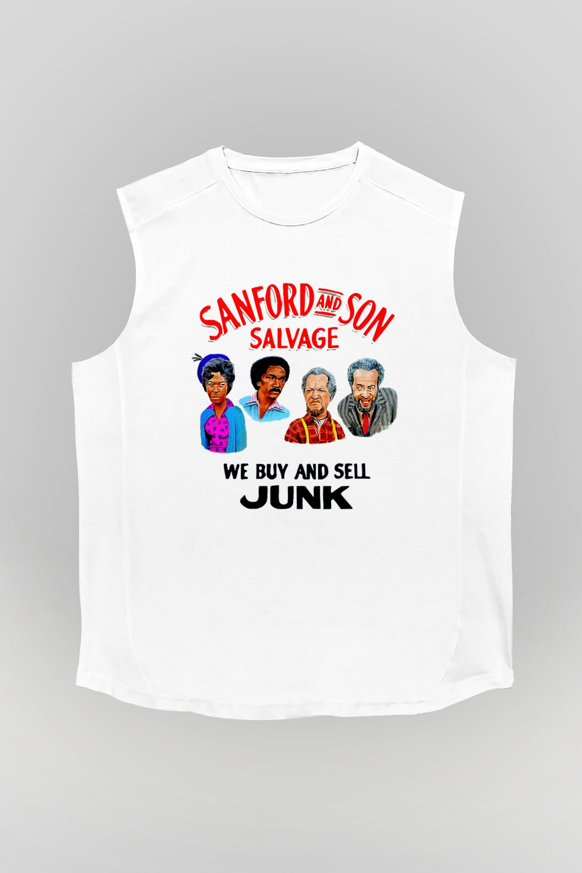 Sanford and Son Beyaz Unisex Kolsuz Tişört