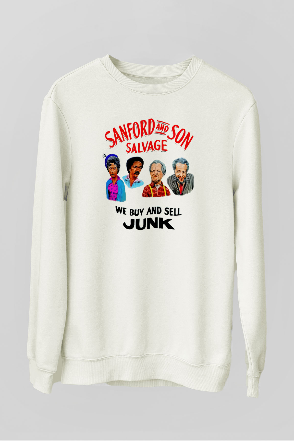Sanford and Son Beyaz Unisex Sweatshirt