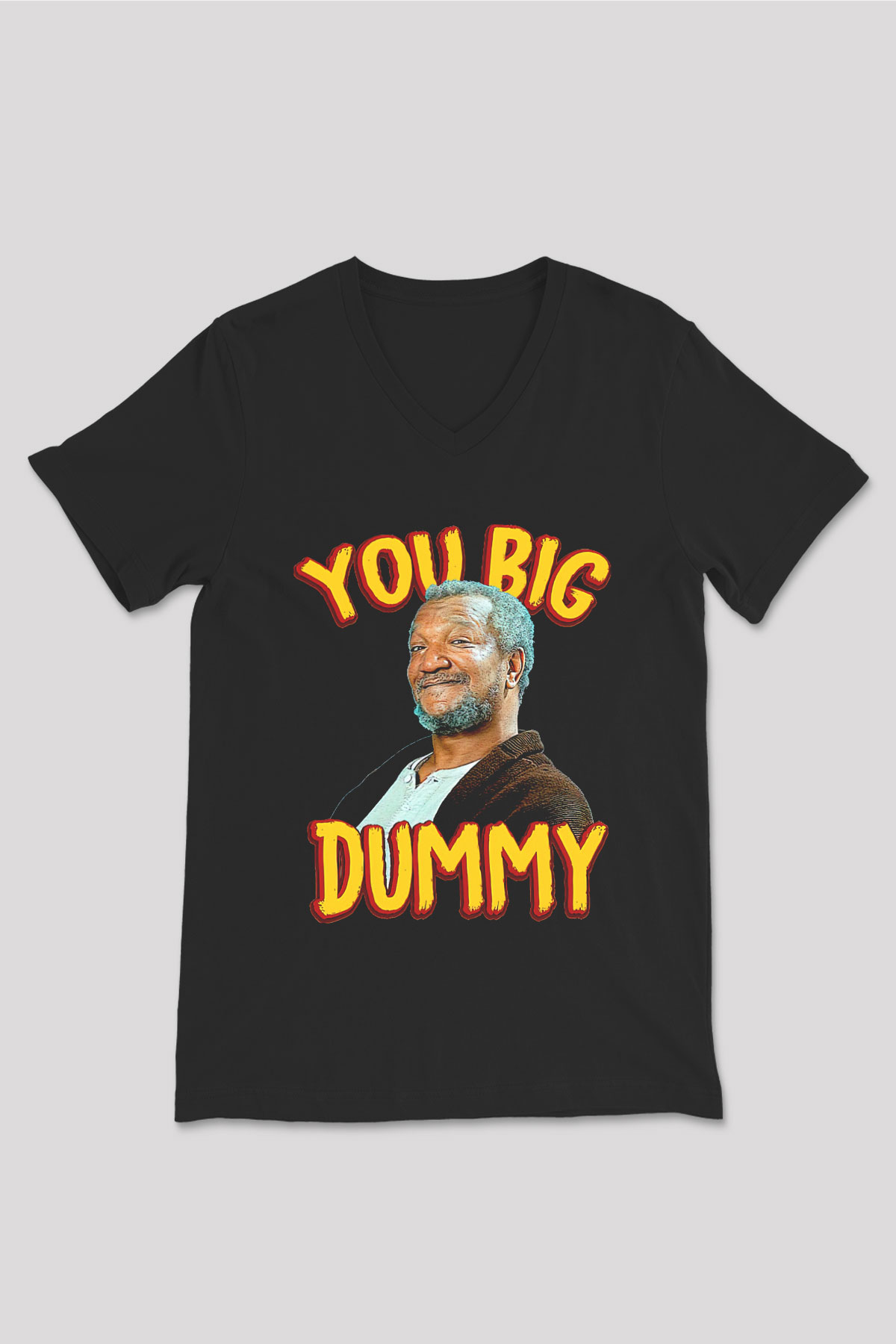 Sanford and Son Siyah Unisex V Yaka Tişört