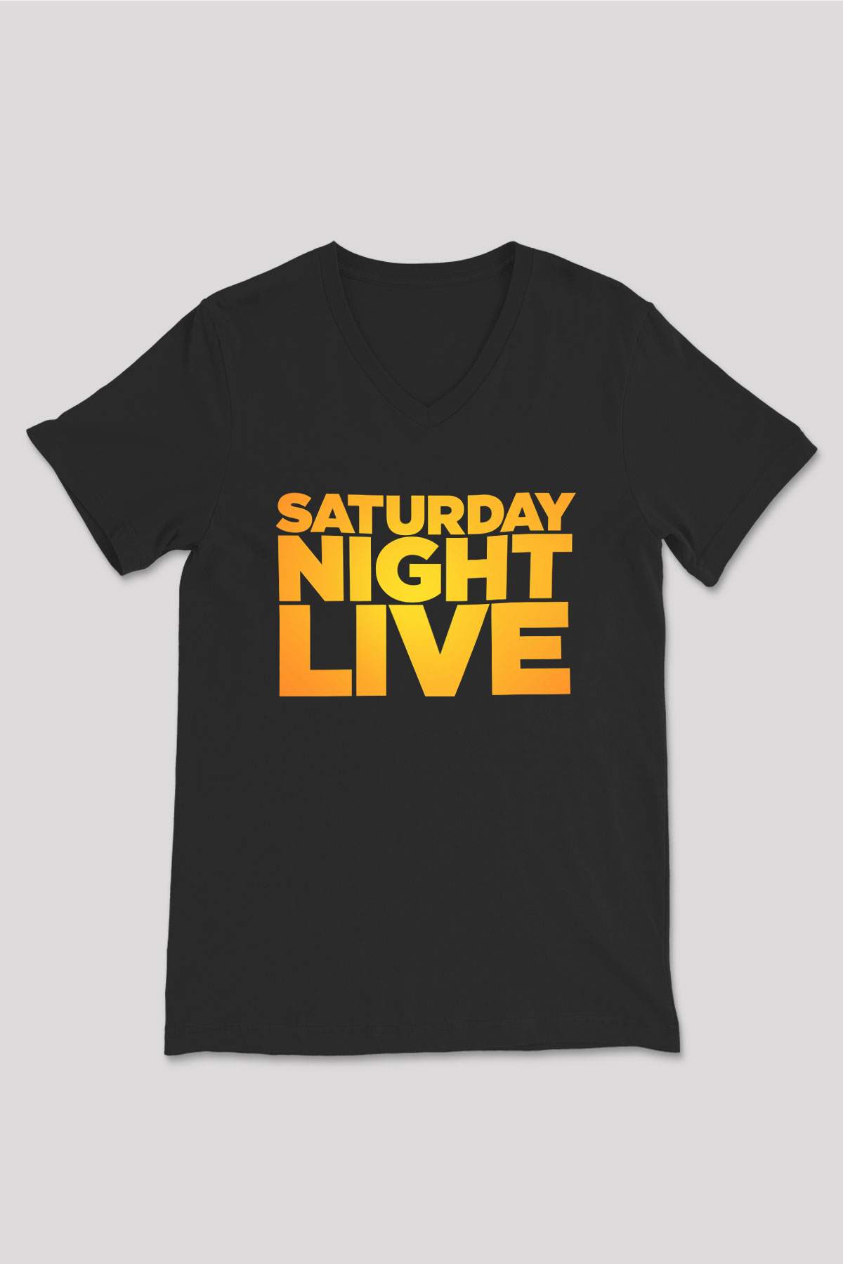 Saturday Night Live Siyah Unisex  V Yaka Tişört