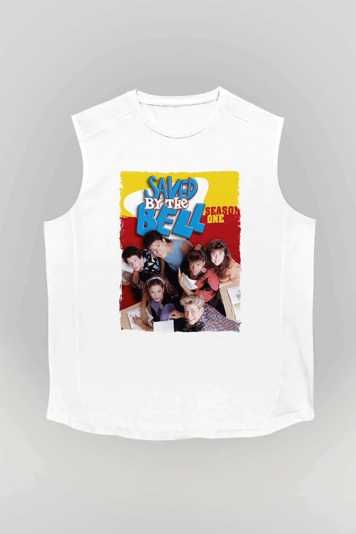 Saved by the Bell Beyaz Unisex Kolsuz Tişört