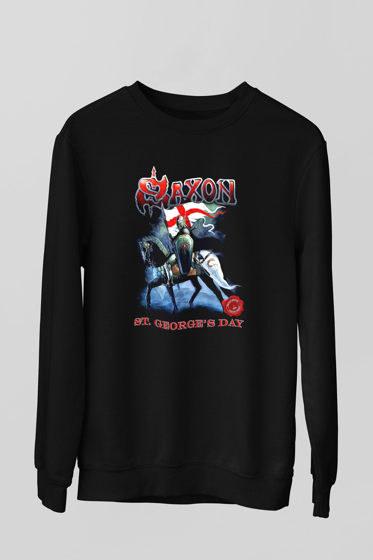Saxon Siyah Unisex Sweatshirt