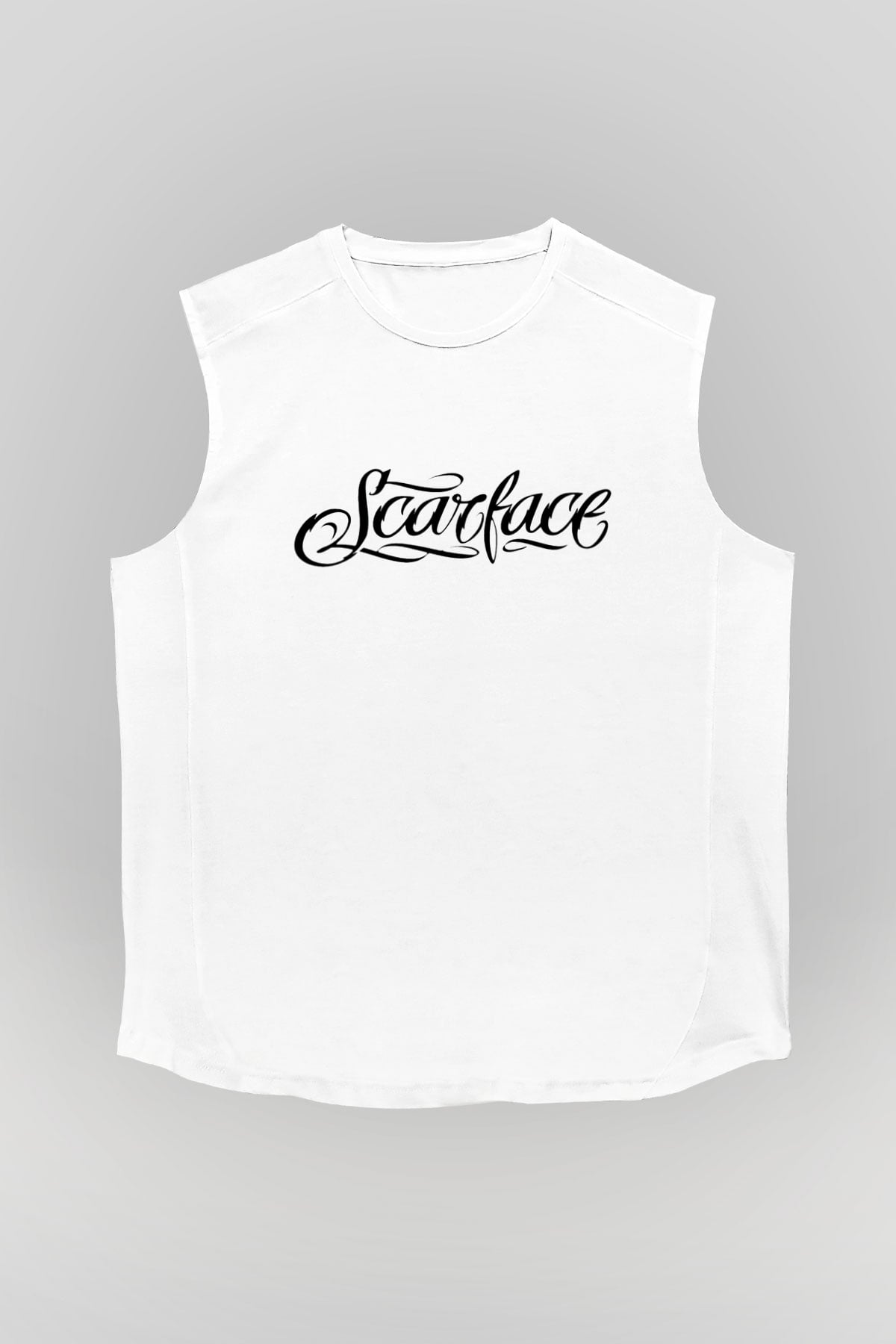 Scarface Beyaz Unisex Kolsuz Tişört