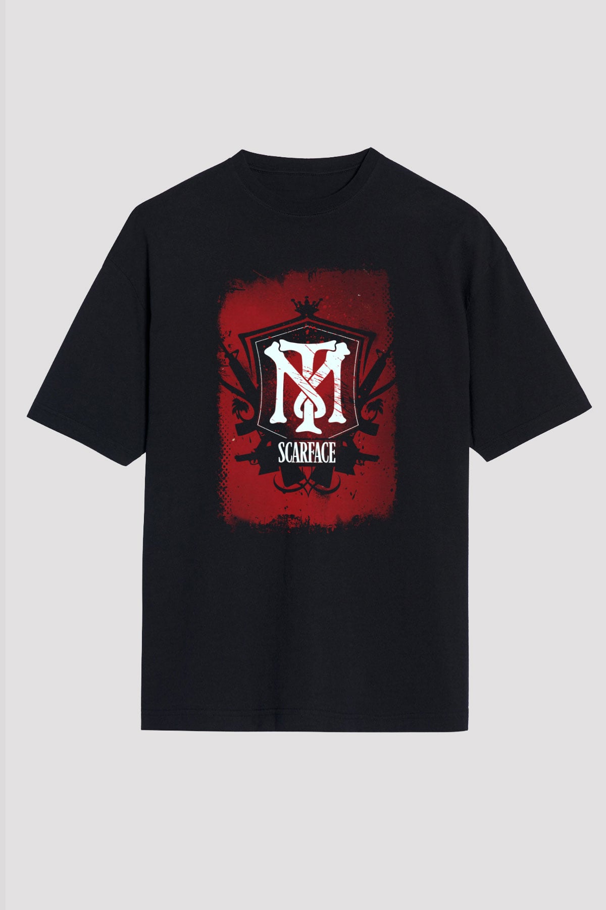 Scarface Siyah Unisex Oversize Tişört T-Shirt