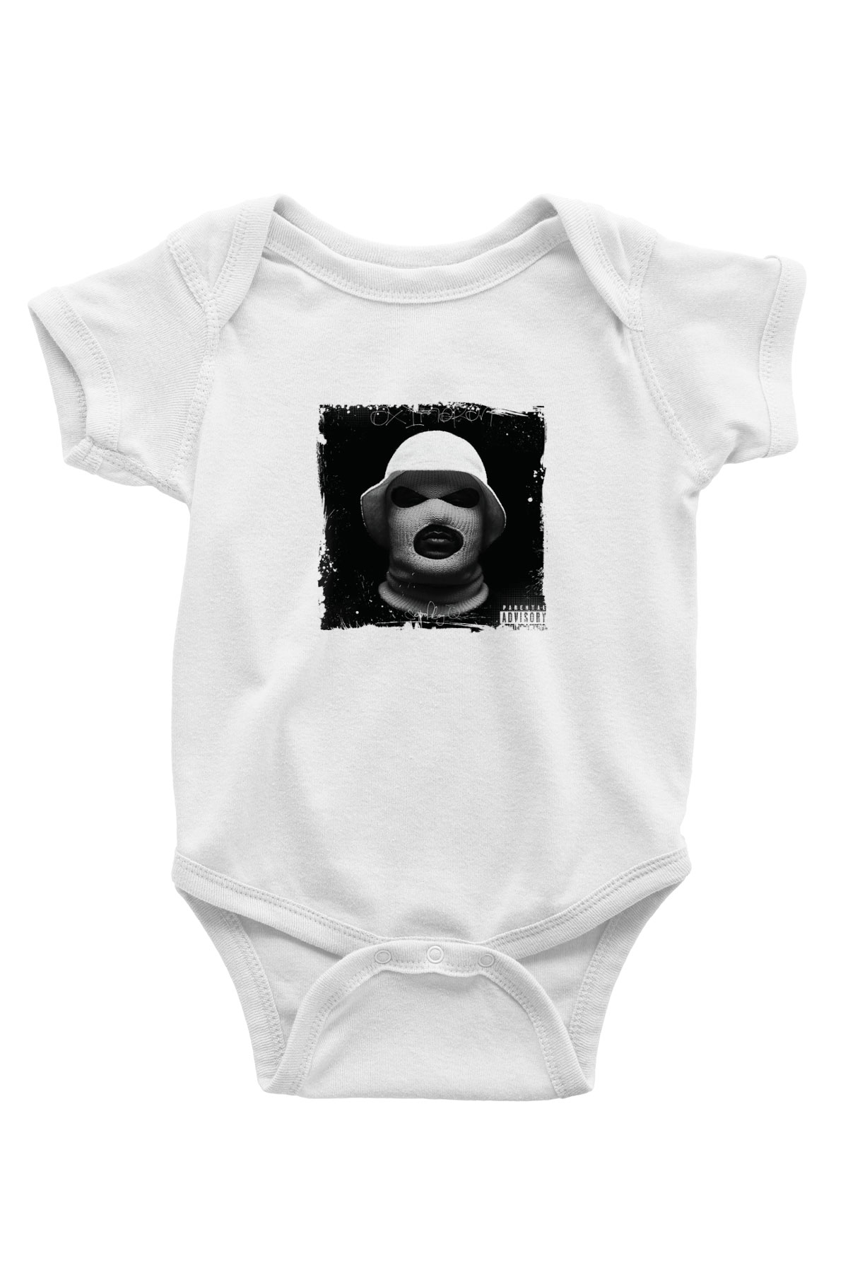 Schoolboy Q Baskılı Unisex Beyaz Bebek Body - Zıbın
