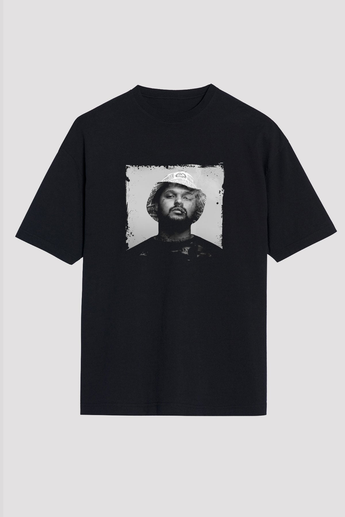 Schoolboy Q Baskılı Unisex Oversize Siyah Tişört