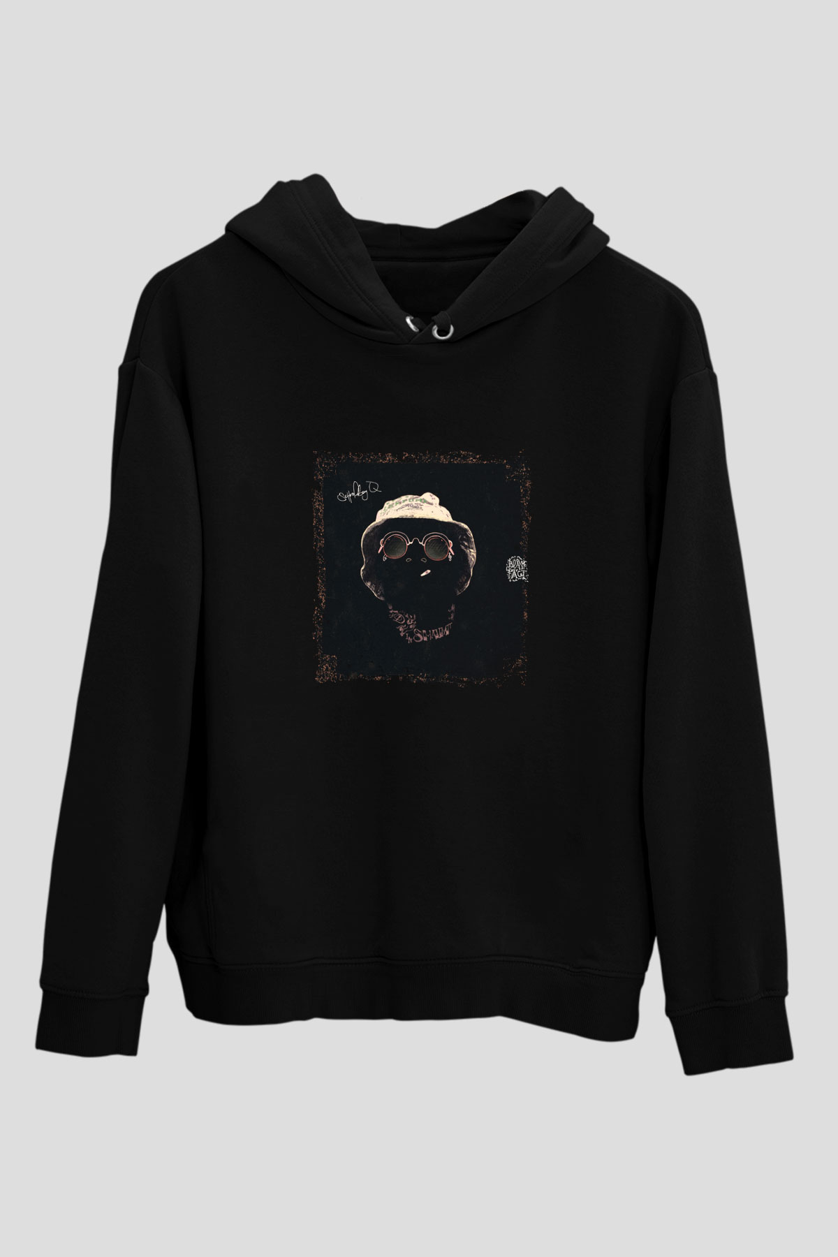 Schoolboy Q Baskılı Unisex Siyah Hoodie