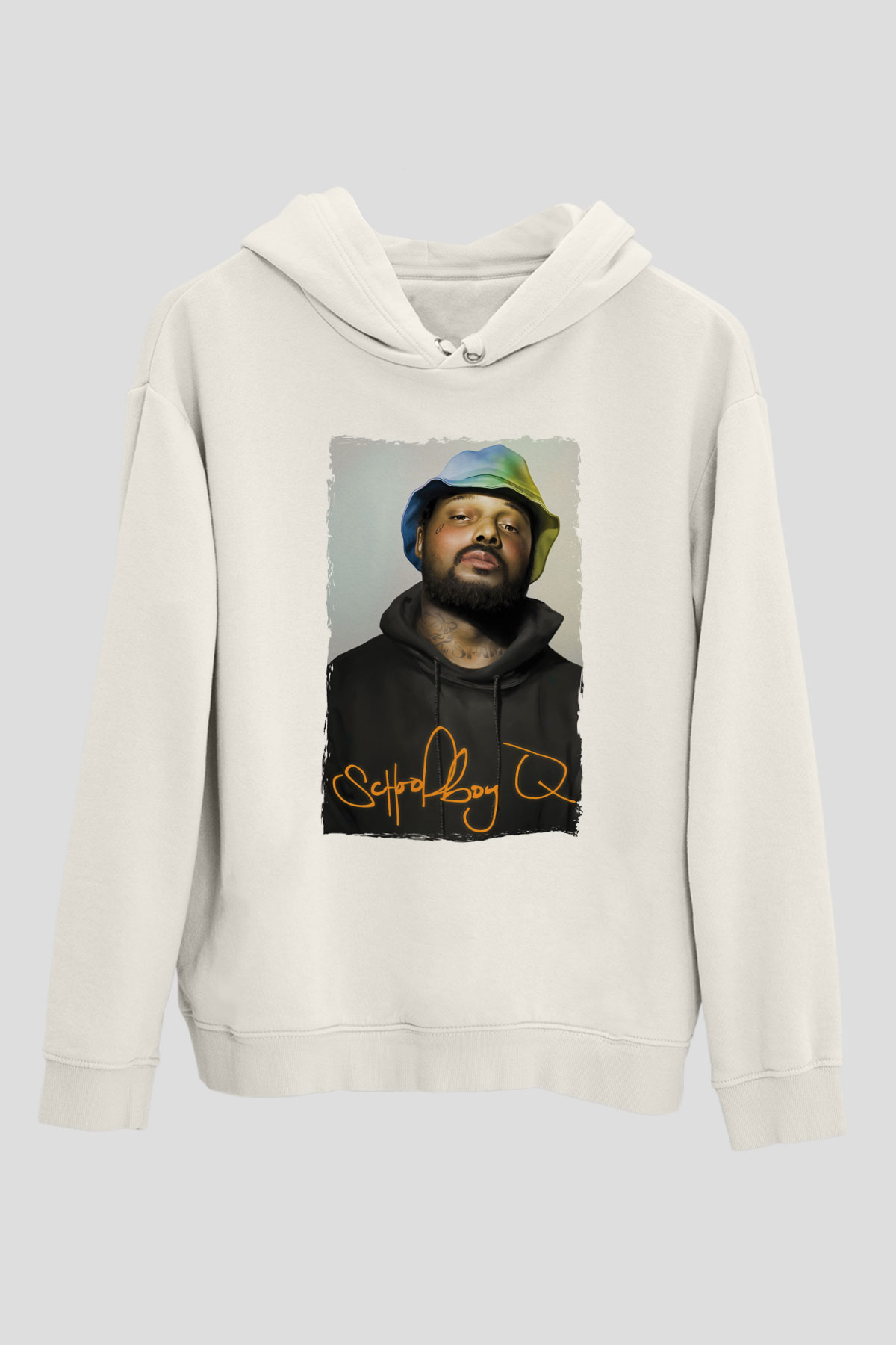 Schoolboy Q Beyaz Unisex Kapüşonlu Sweatshirt
