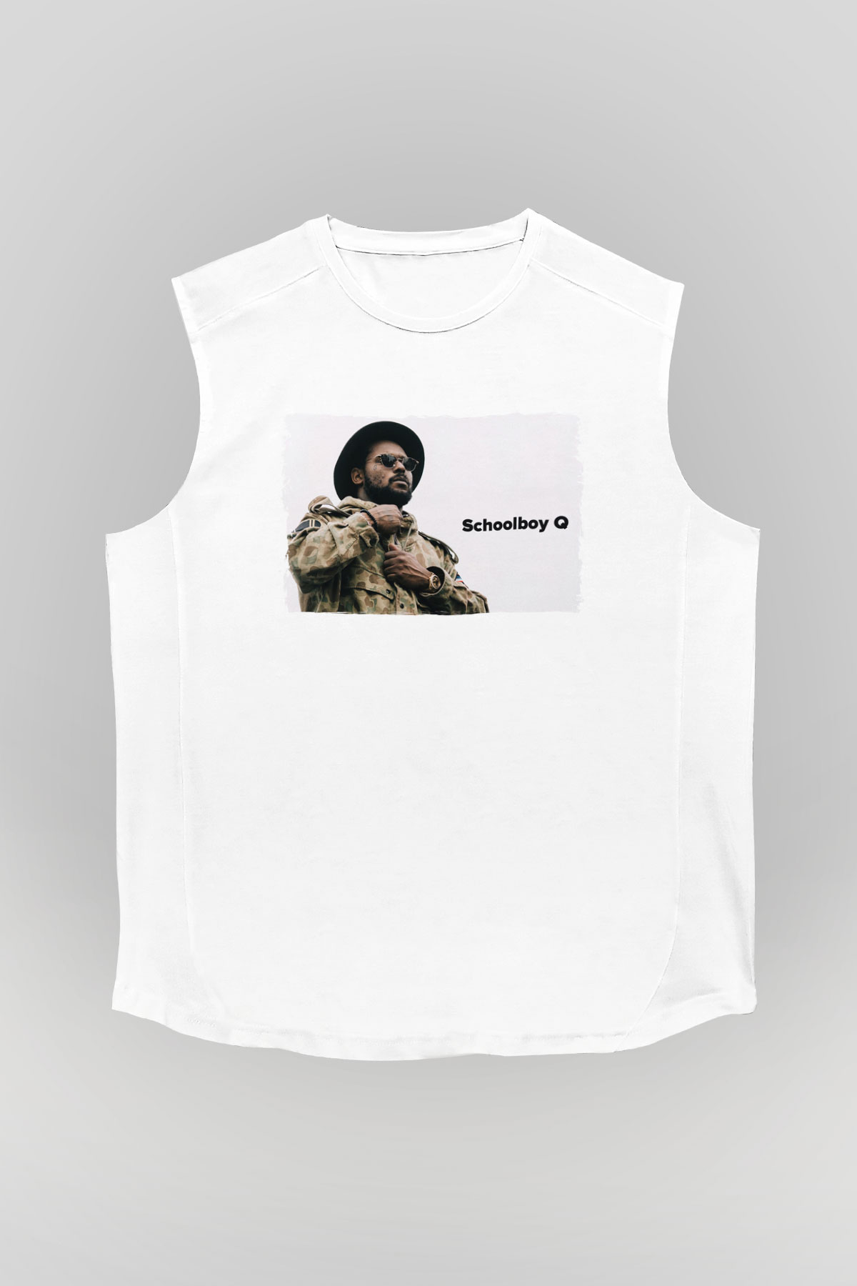 Schoolboy Q Beyaz Unisex Kolsuz Tişört
