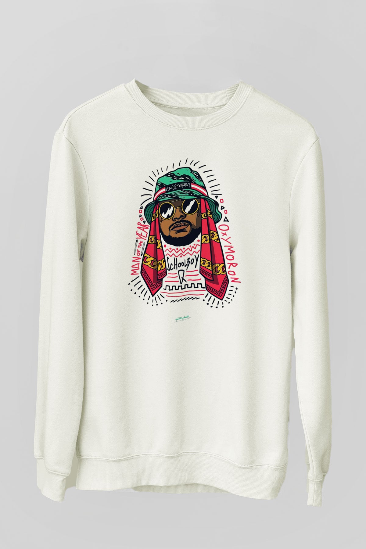 Schoolboy Q Beyaz Unisex Sweatshirt