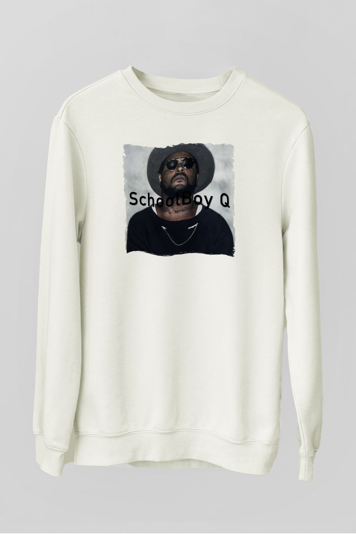 Schoolboy Q Beyaz Unisex Sweatshirt