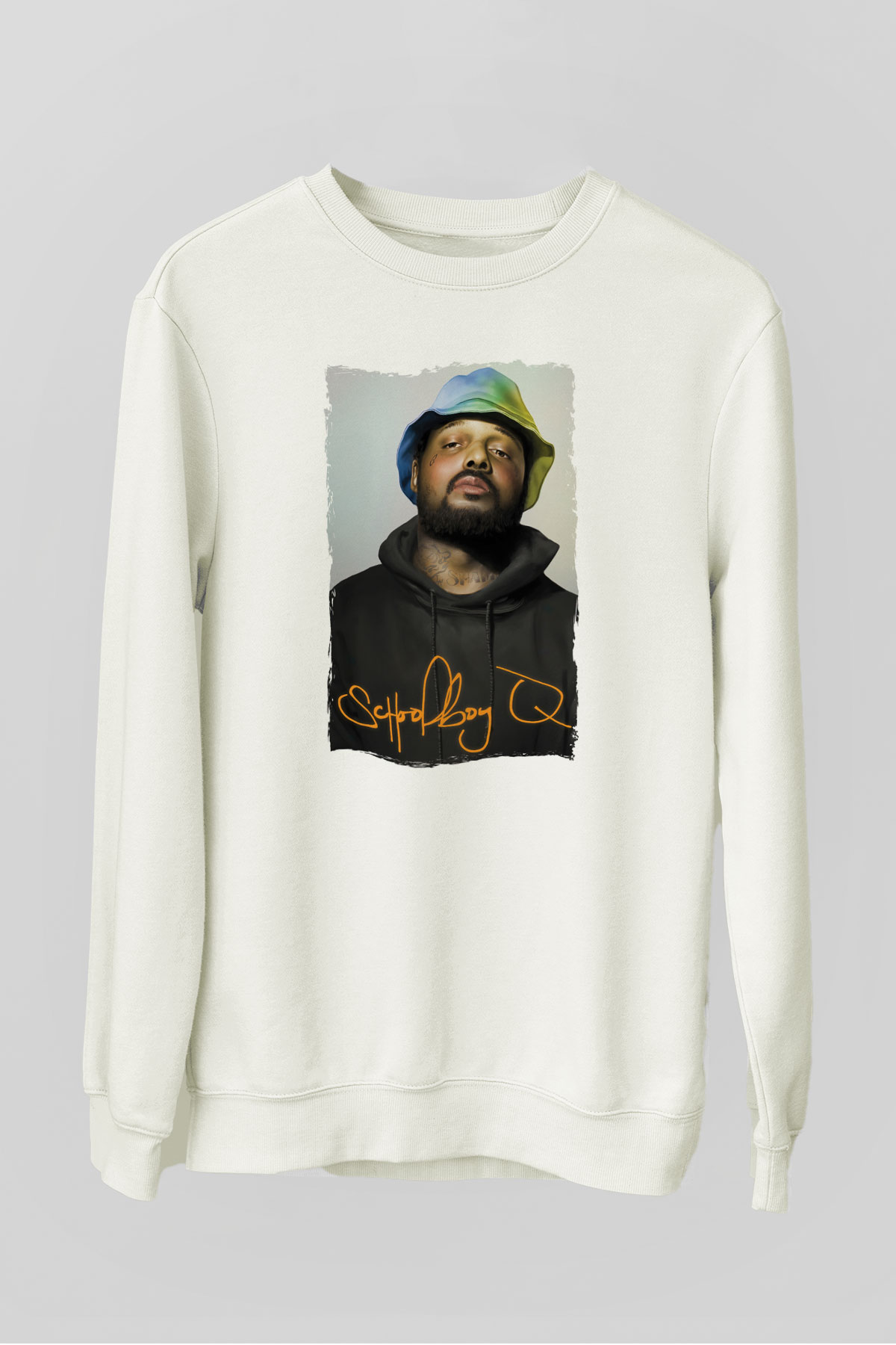 Schoolboy Q Beyaz Unisex Sweatshirt