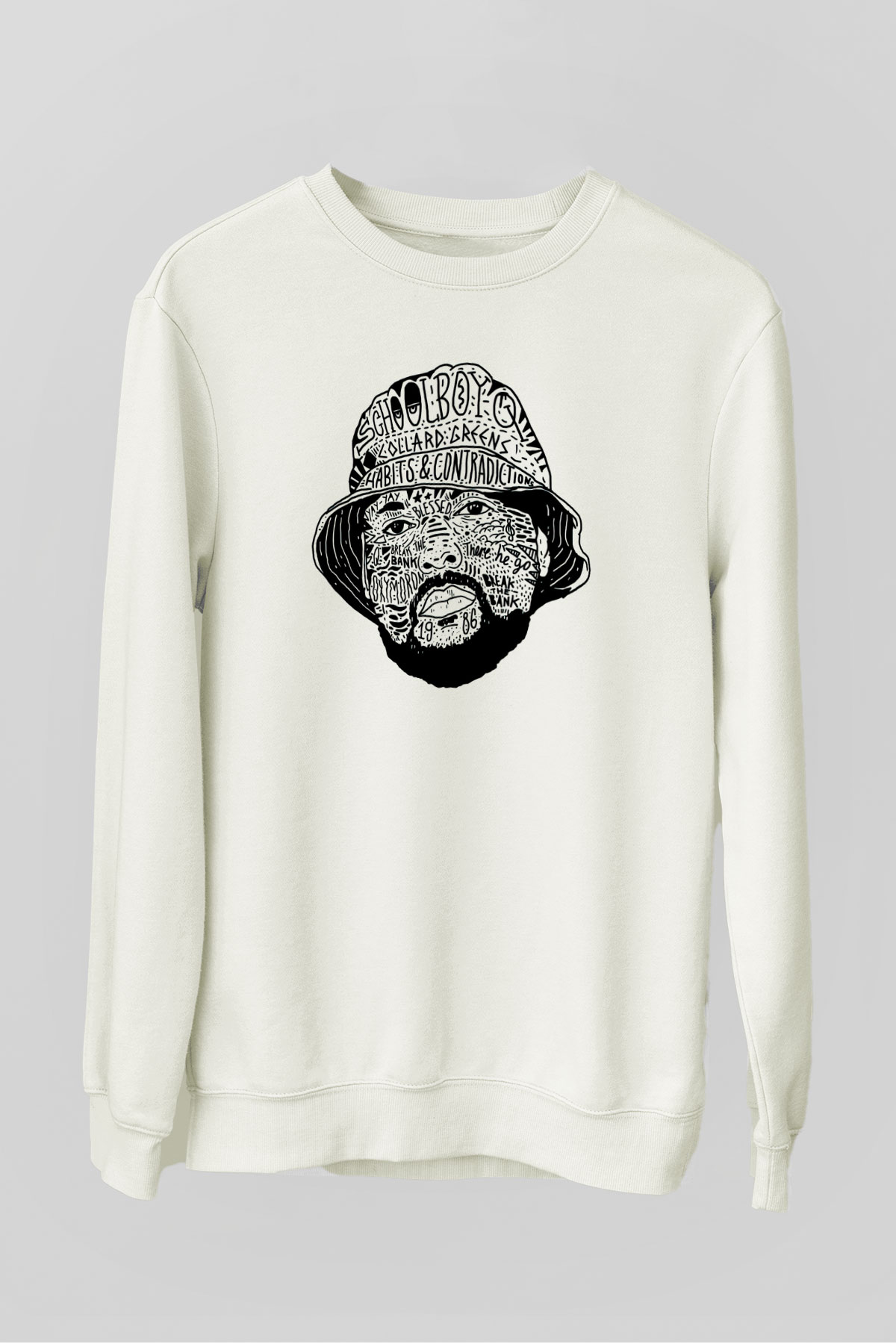 Schoolboy Q Beyaz Unisex Sweatshirt