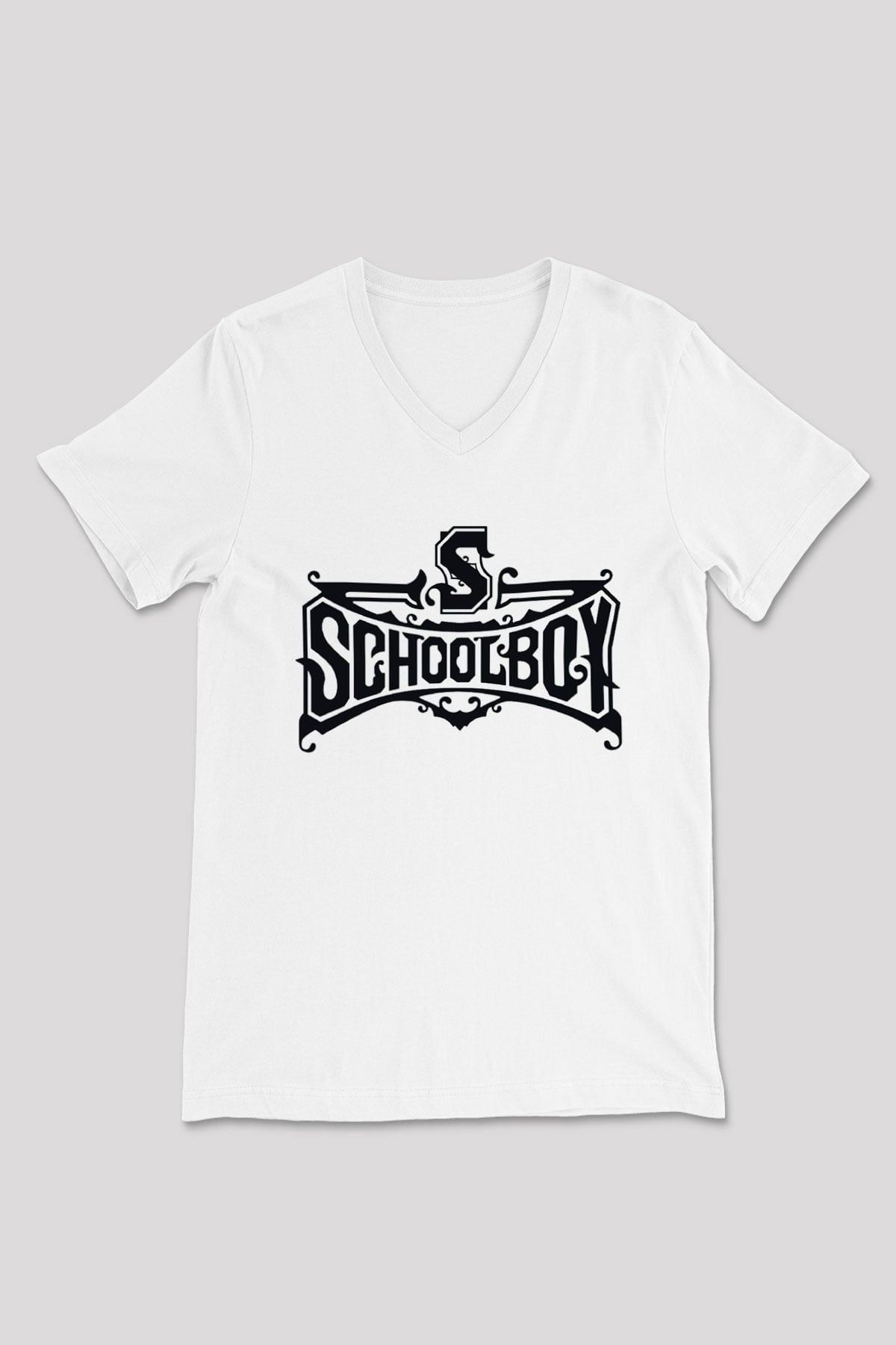 Schoolboy Q Beyaz Unisex V Yaka Tişört T-Shirt