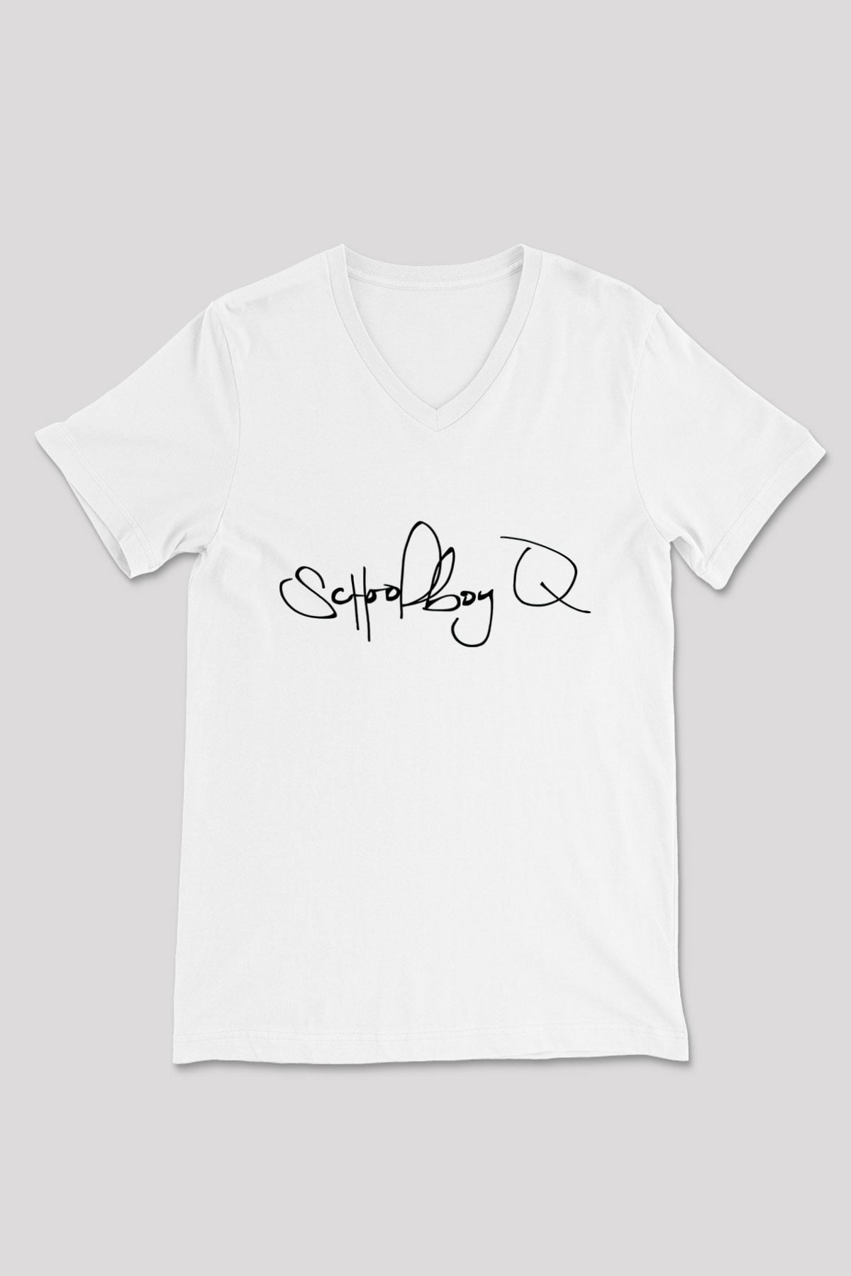 Schoolboy Q Beyaz Unisex V Yaka Tişört