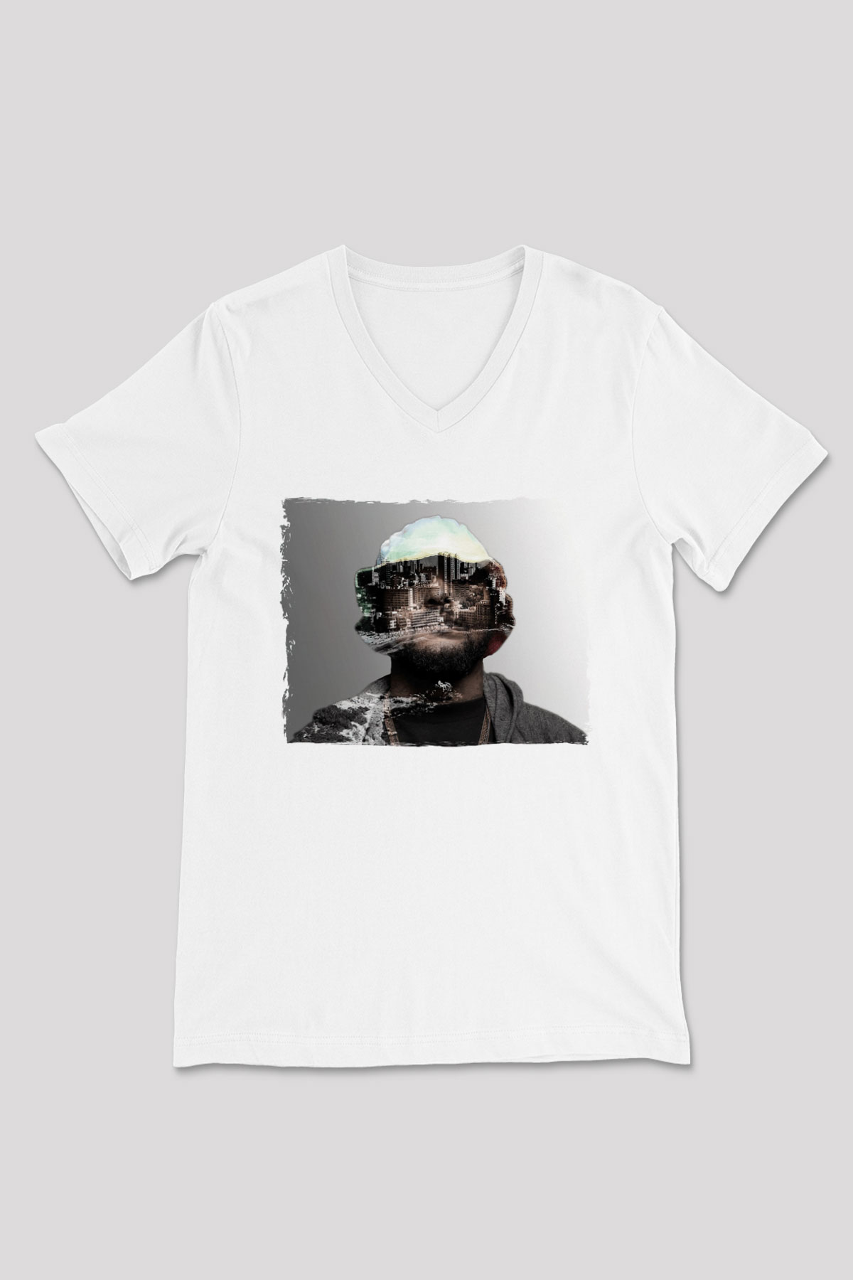 Schoolboy Q Beyaz Unisex V Yaka Tişört