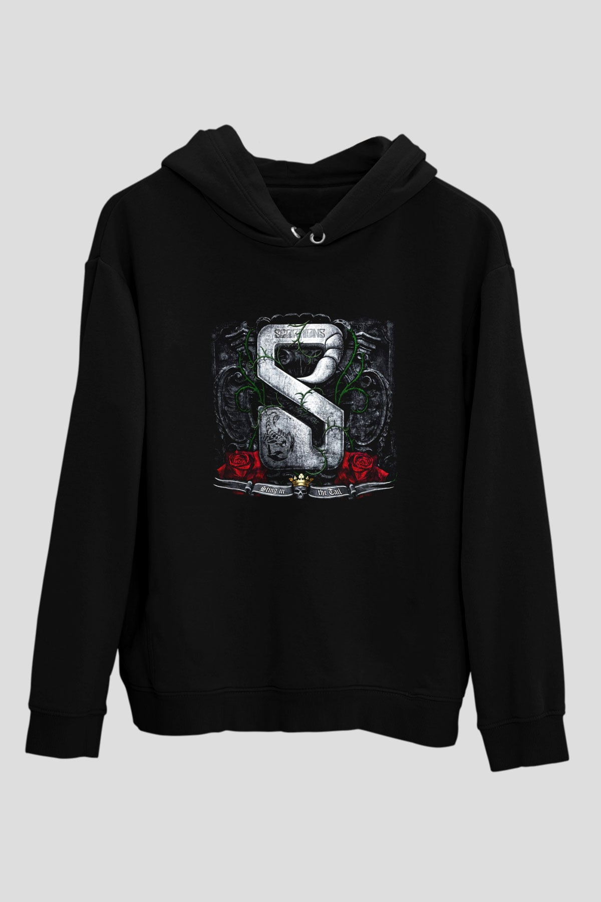 Scorpions Siyah Unisex Kapşonlu Sweatshirt