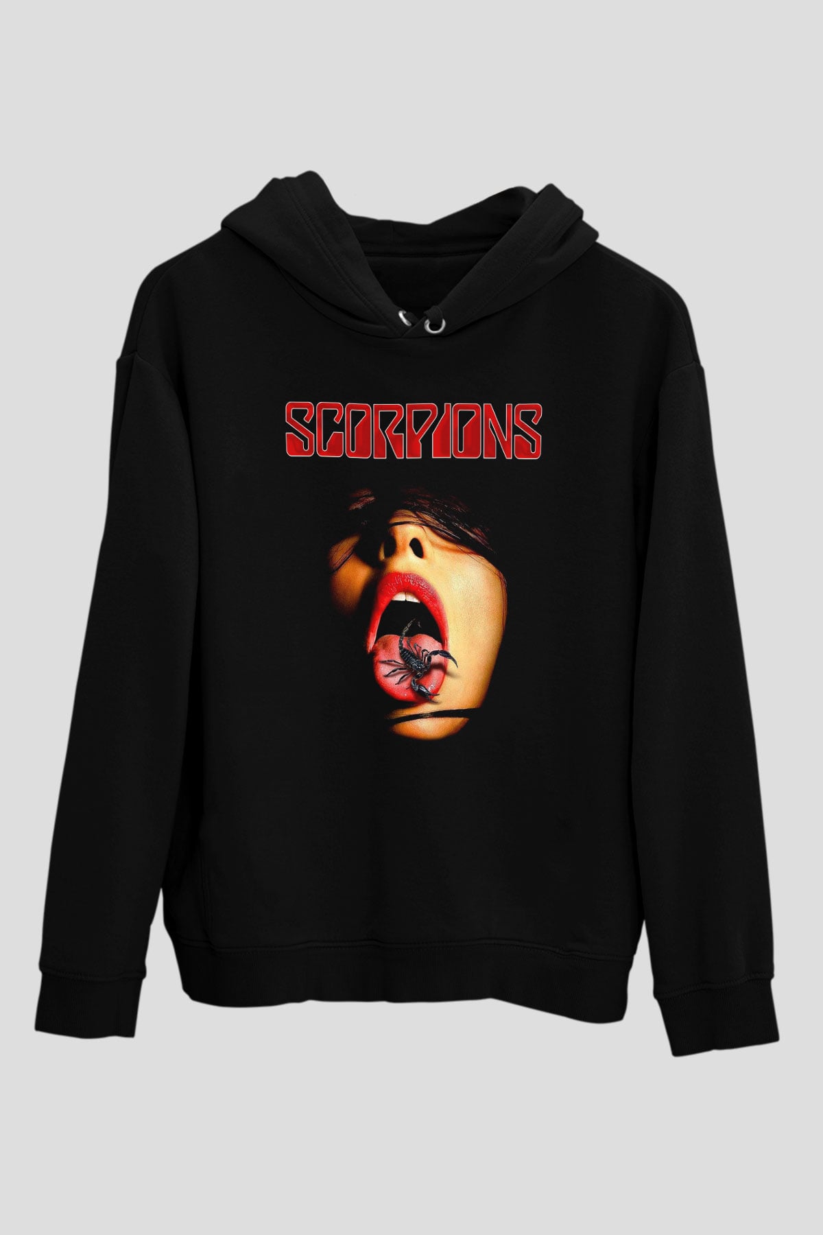 Scorpions Siyah Unisex Kapşonlu Sweatshirt