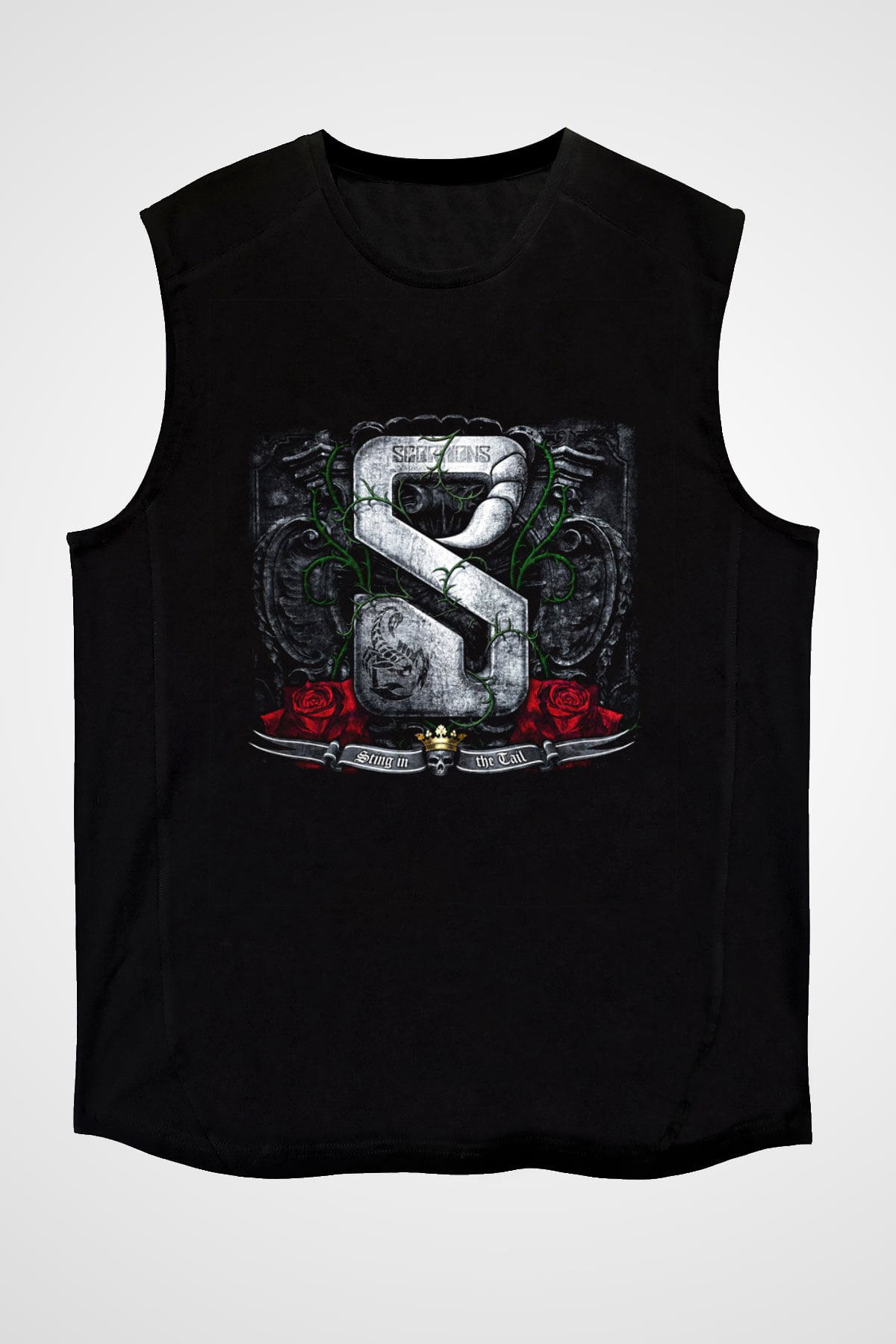 Scorpions Siyah Unisex Kolsuz Tişört