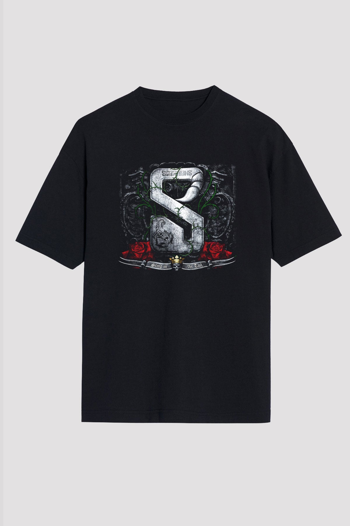 Scorpions Siyah Unisex Oversize Tişört T-Shirt