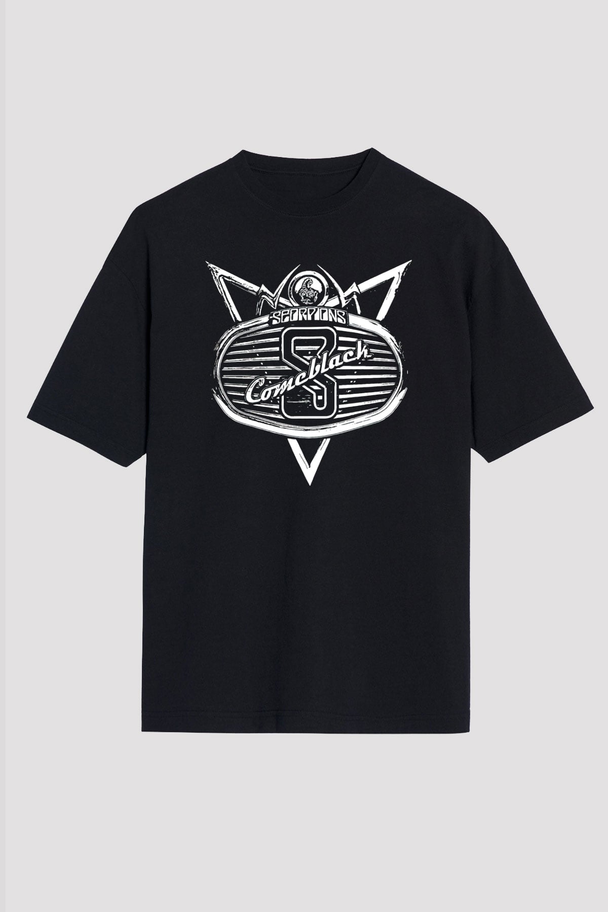Scorpions Siyah Unisex Oversize Tişört T-Shirt
