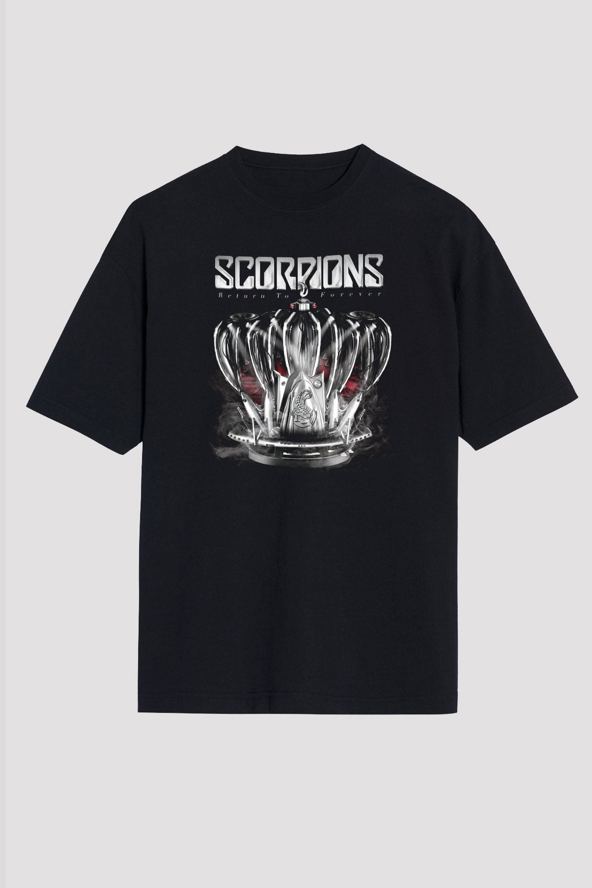 Scorpions Siyah Unisex Oversize Tişört T-Shirt