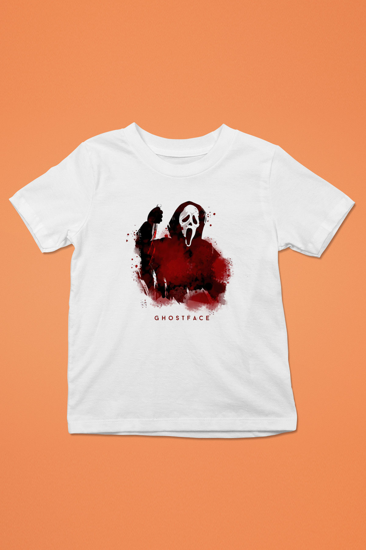 Scream Baskılı Unisex Beyaz  Çocuk Tişört