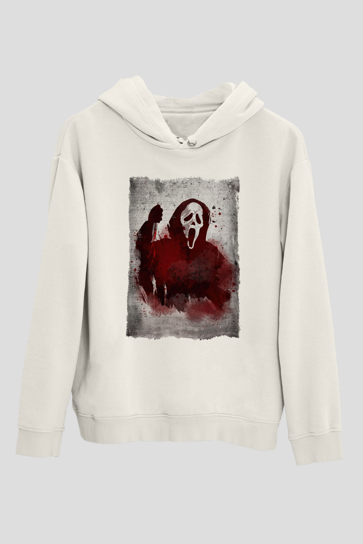 Scream Beyaz Unisex Hoodie