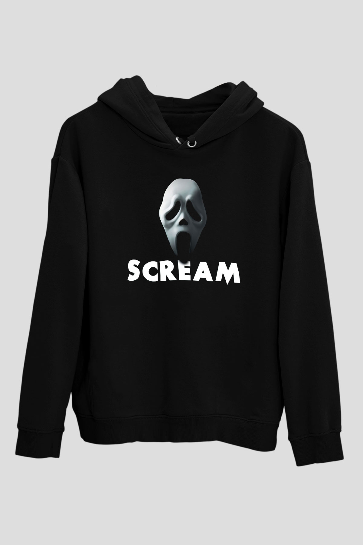 Scream Siyah Unisex Kapşonlu Sweatshirt