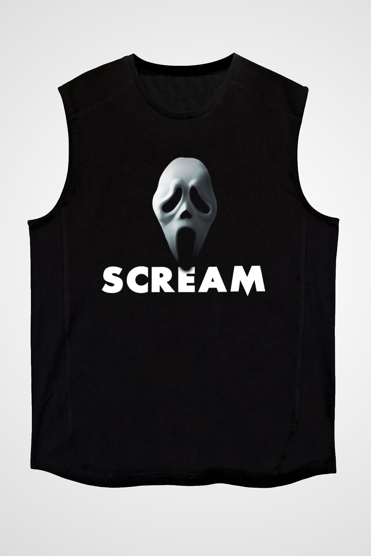 Scream Siyah Unisex Kolsuz Tişört