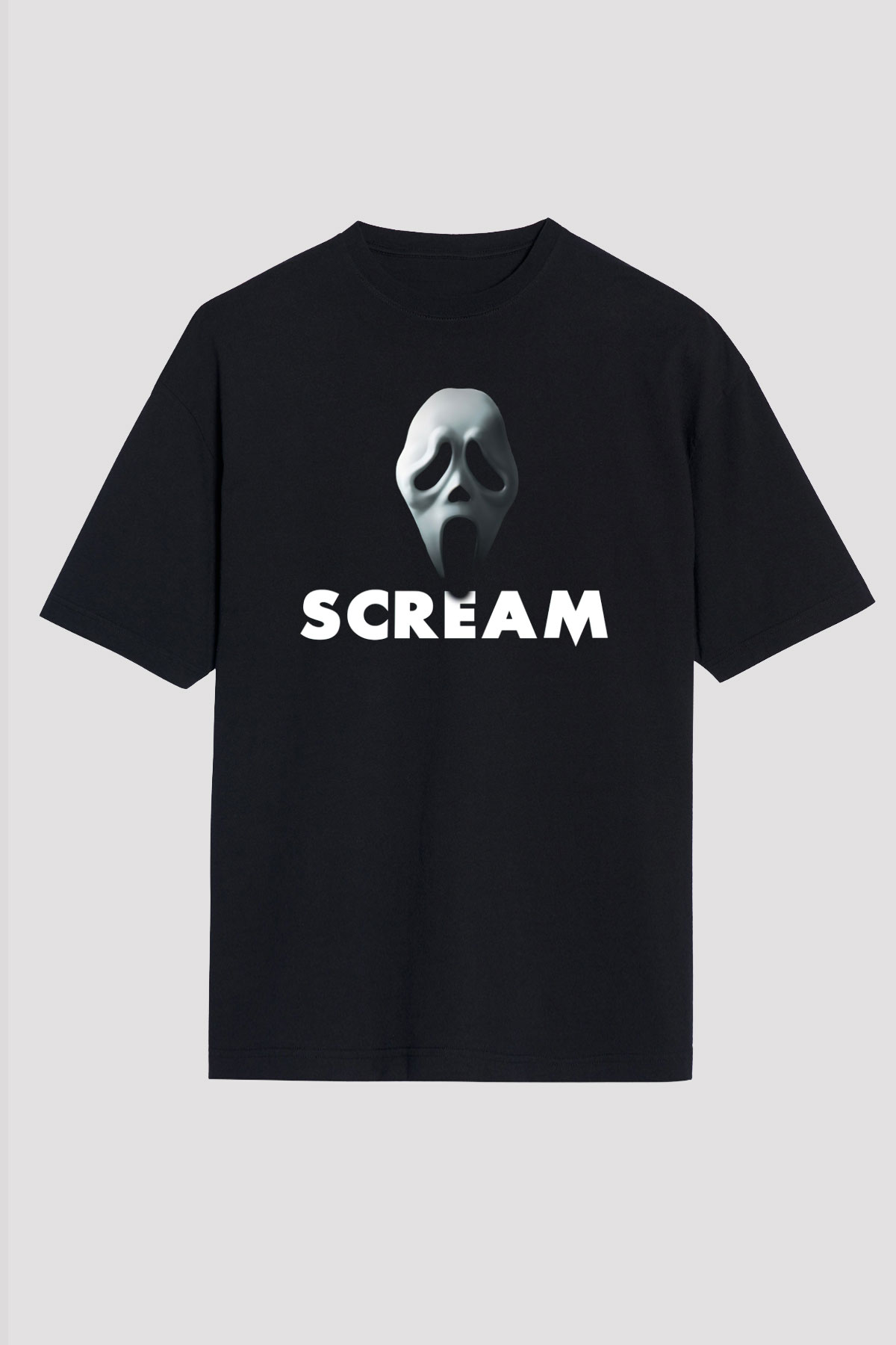 Scream Siyah Unisex Oversize Tişört T-Shirt