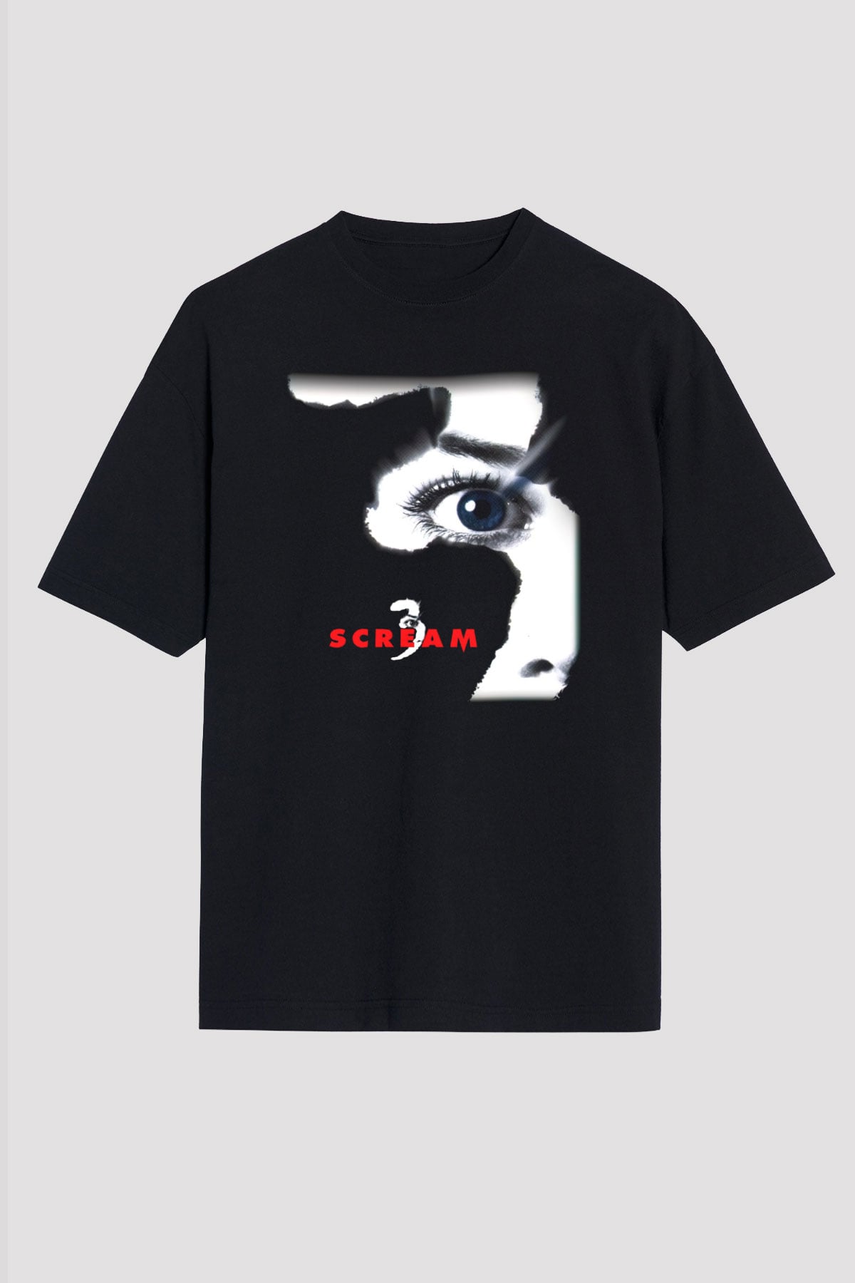 Scream Siyah Unisex Oversize Tişört T-Shirt