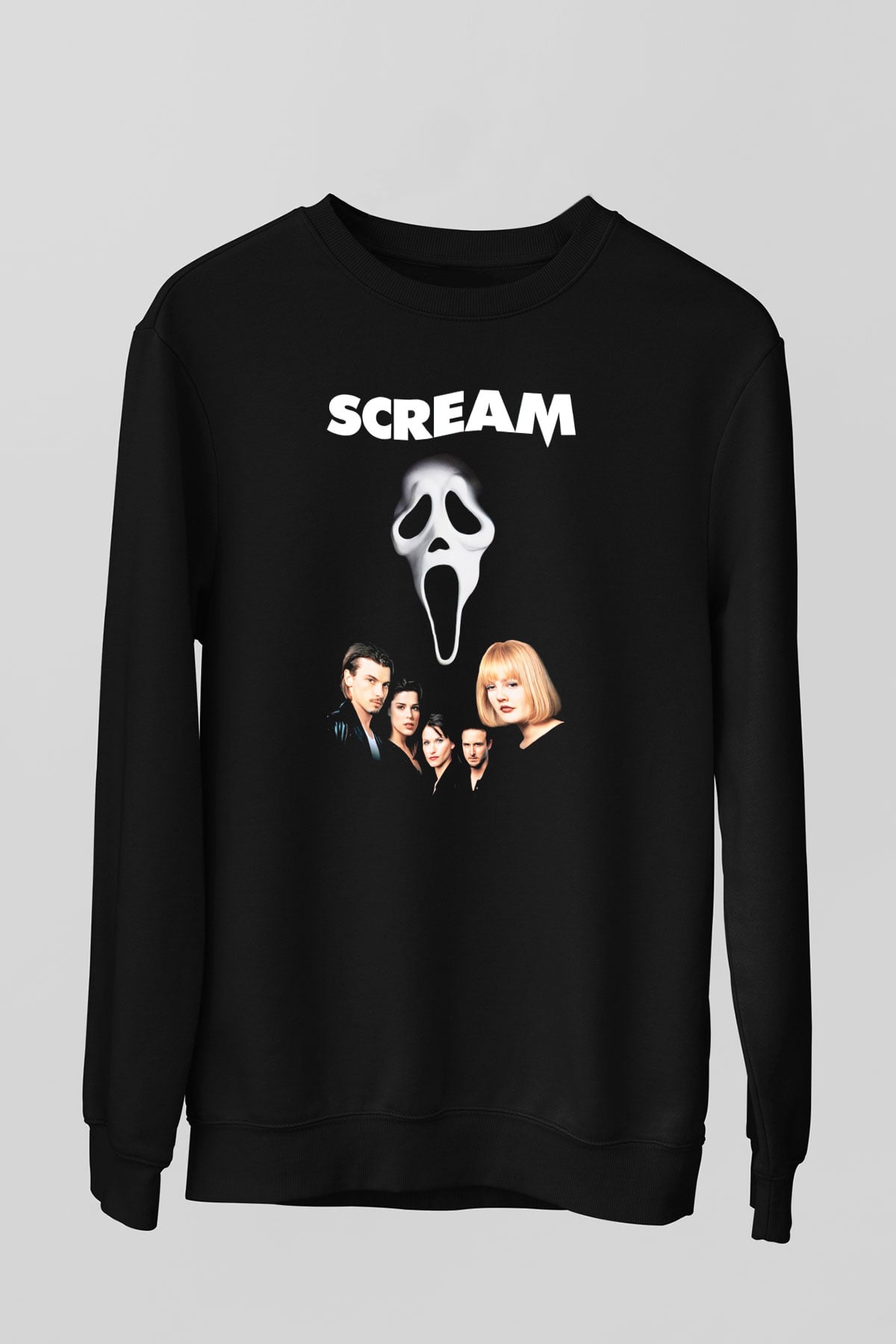 Scream Siyah Unisex Sweatshirt