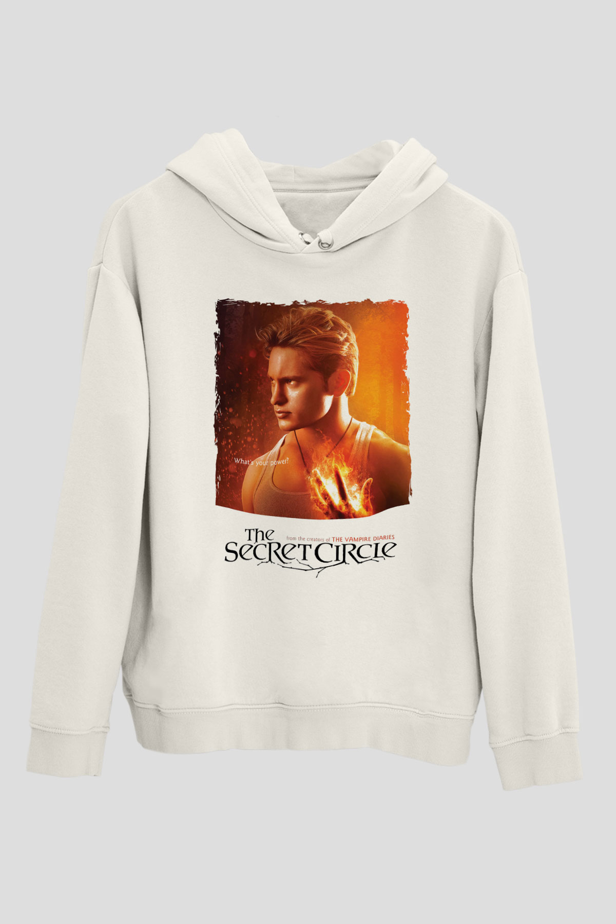 Secret Circle Beyaz Unisex Hoodie