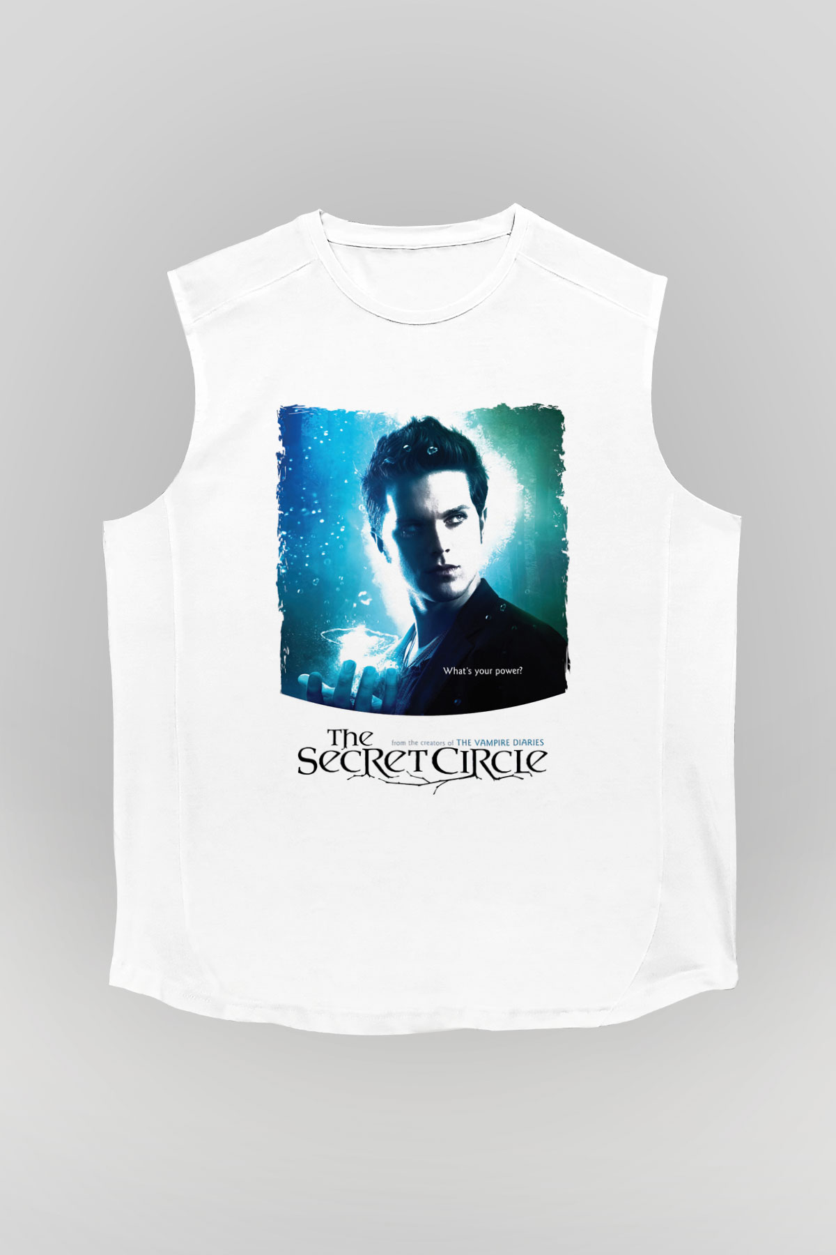 Secret Circle Beyaz Unisex Kolsuz Tişört