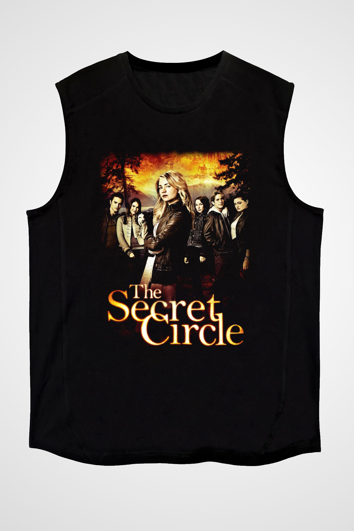 Secret Circle Siyah Unisex Kolsuz Tişört