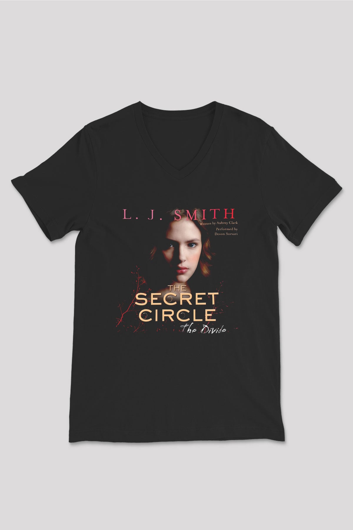 Secret Circle Siyah Unisex V Yaka Tişört