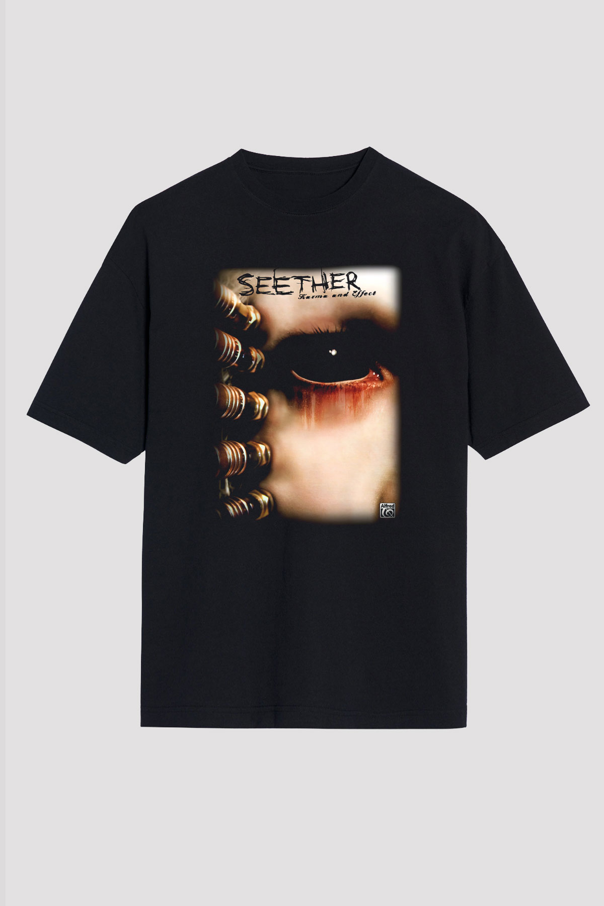 Seether Siyah Unisex Oversize Tişört T-Shirt