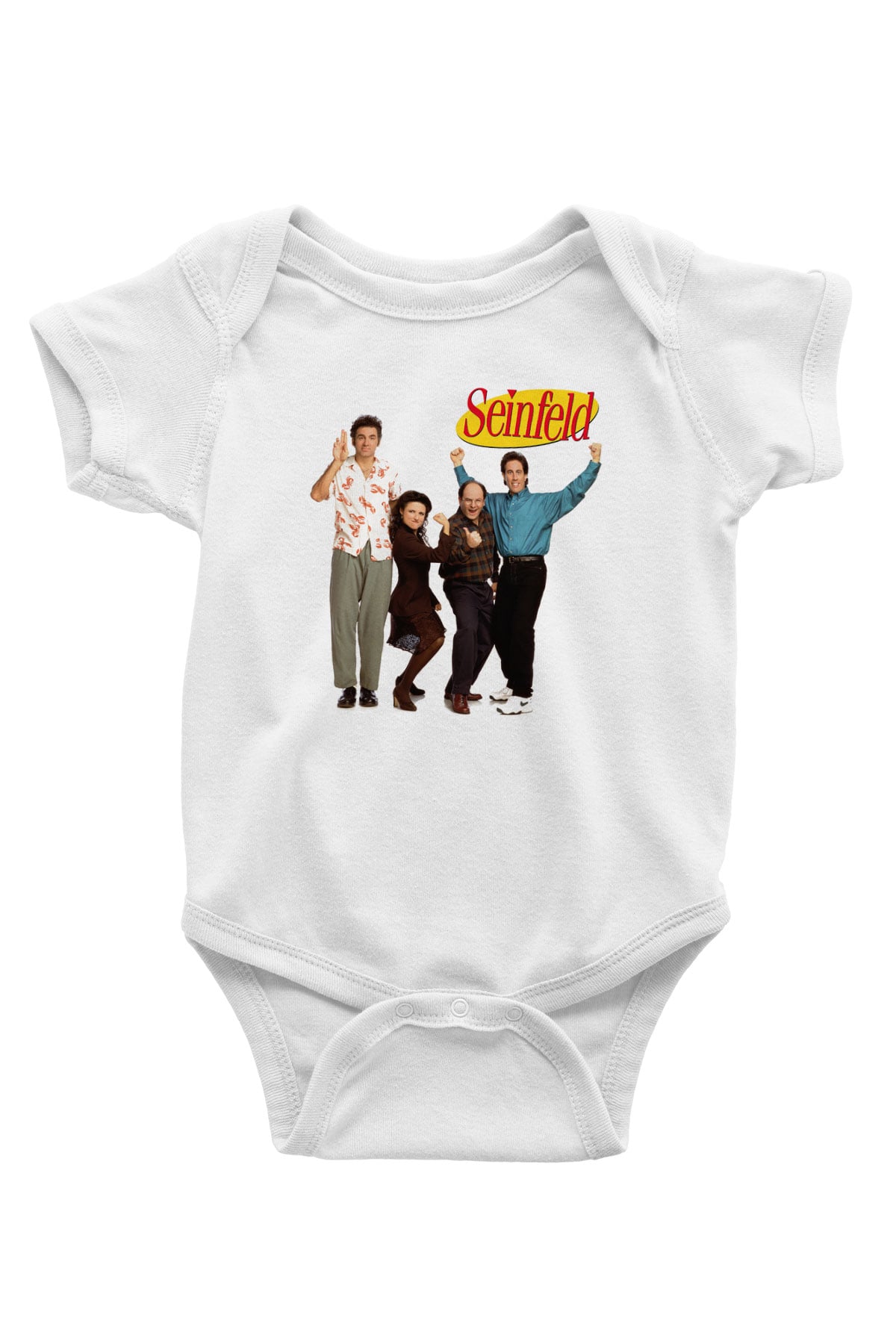 Seinfeld Baskılı Beyaz Unisex Bebek Body - Zıbın