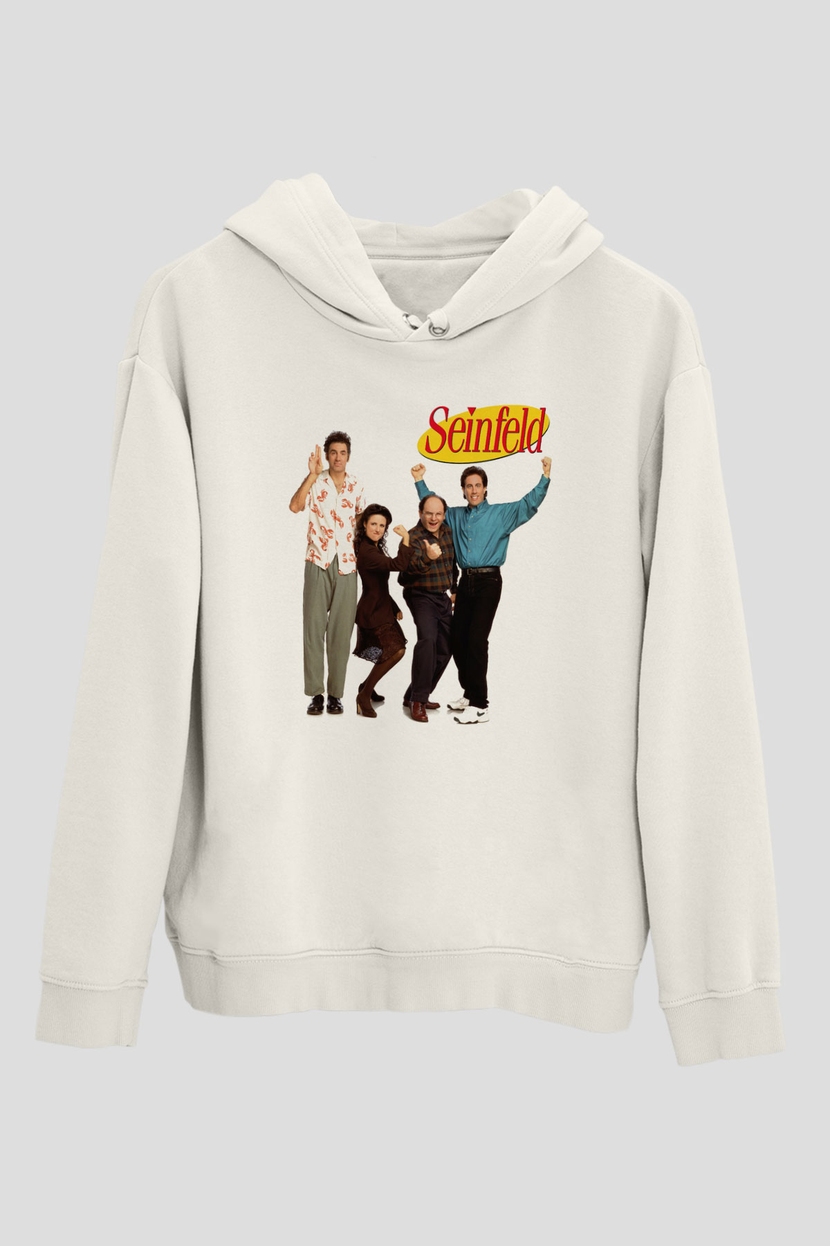 Seinfeld Beyaz Unisex Kapşonlu Sweatshirt