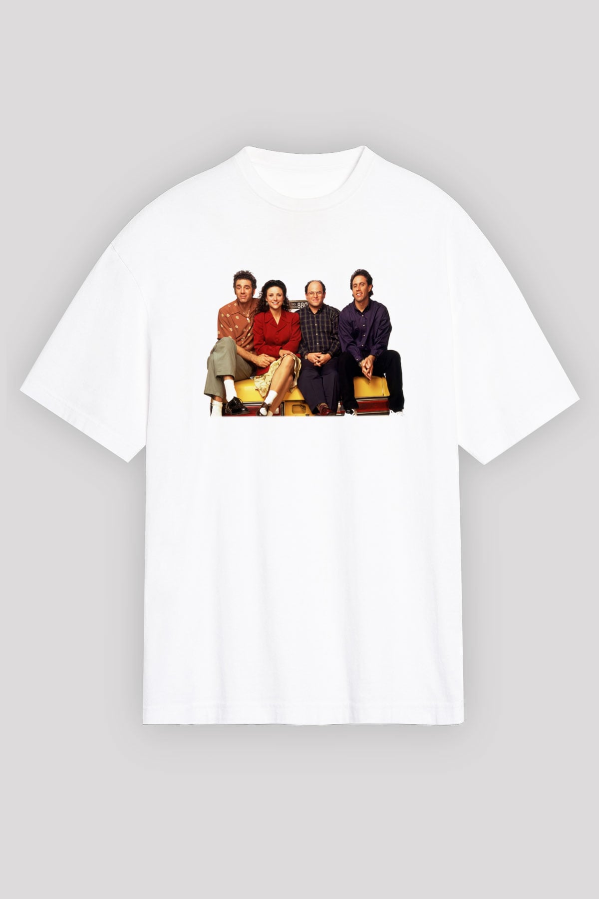 Seinfeld Beyaz Unisex Oversize Tişört T-Shirt