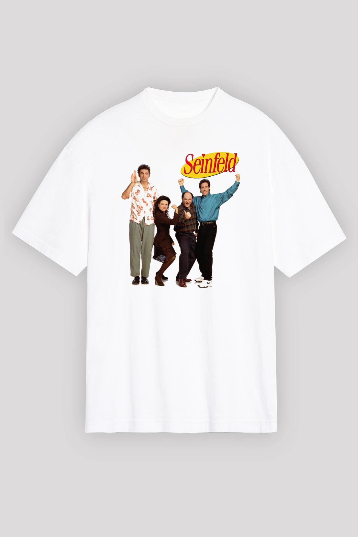 Seinfeld Beyaz Unisex Oversize Tişört T-Shirt