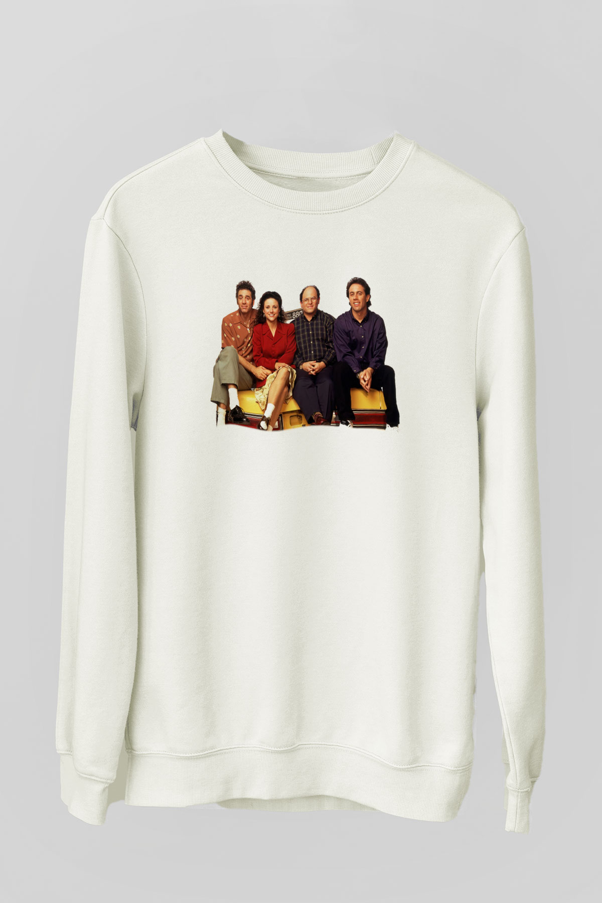 Seinfeld Beyaz Unisex Sweatshirt